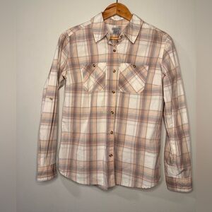 Carhartt Women’s Small Plaid Button Down Shirt Western Workwear